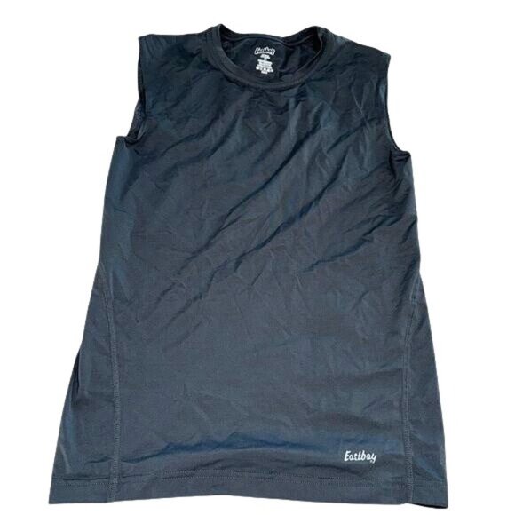 Eastbay Mens Sleeveless Black Performance Shirt M Polyester/Spandex Blend - Picture 1 of 5